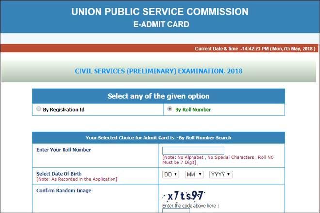 UPSC admit card 2018: Civil Services prelims hall tickets released at  upsc.gov.in, how to download - The Financial Express